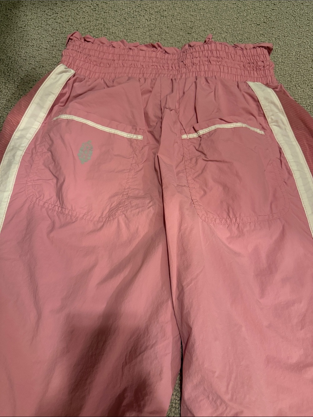 FP Movement by Free People Pink Track Pants with White Side Stripes - Picture 2 of 2
